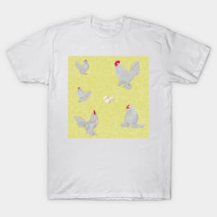 Lavender Belgian D'Uccle Pattern Yellow T-Shirt